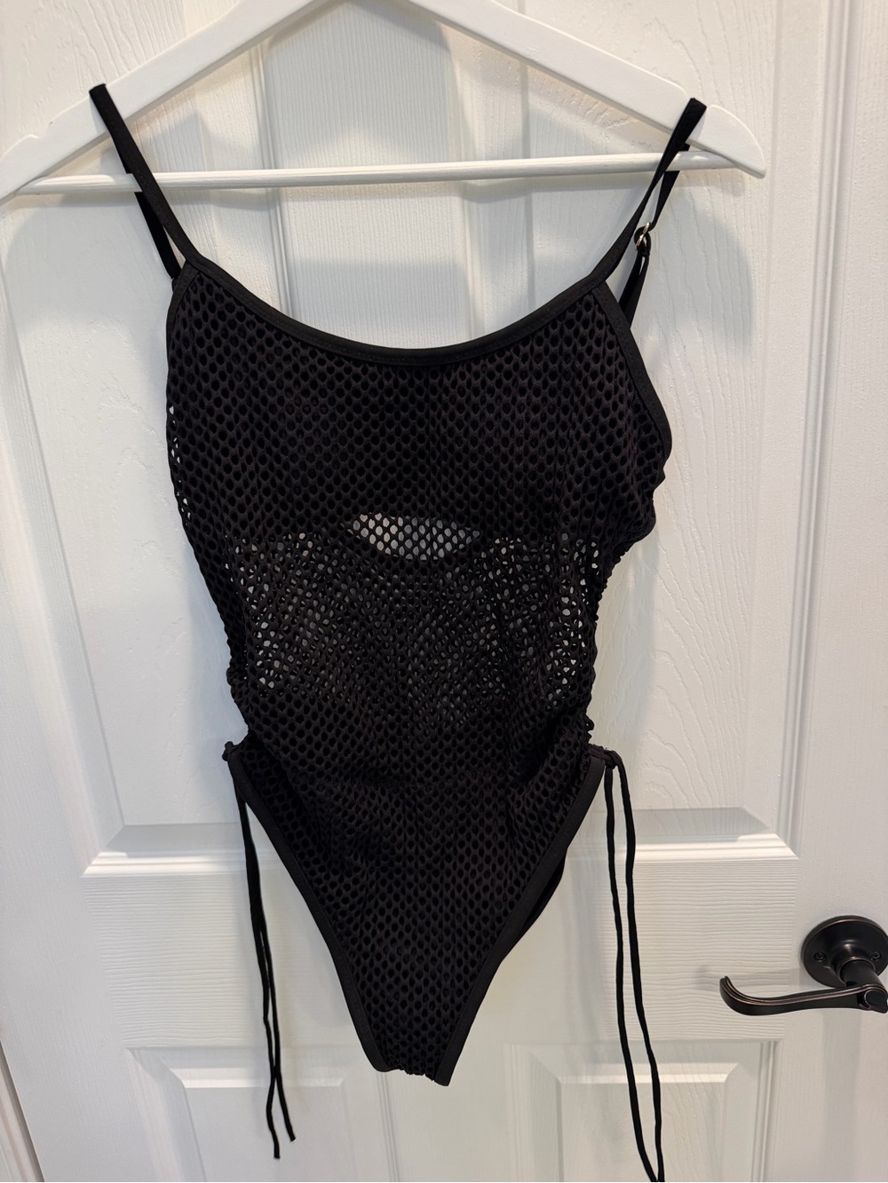 Robin Piccone 8 Pua Mio Mesh One Piece Swimsuit Black bathing suit - Picture 3 of 6